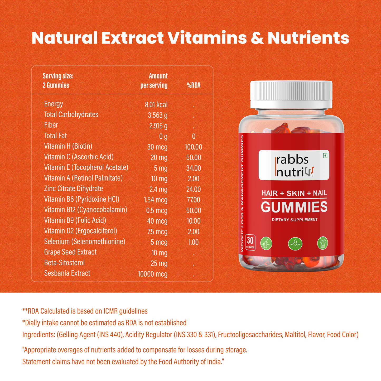 Hair, Skin and Nail Gummies