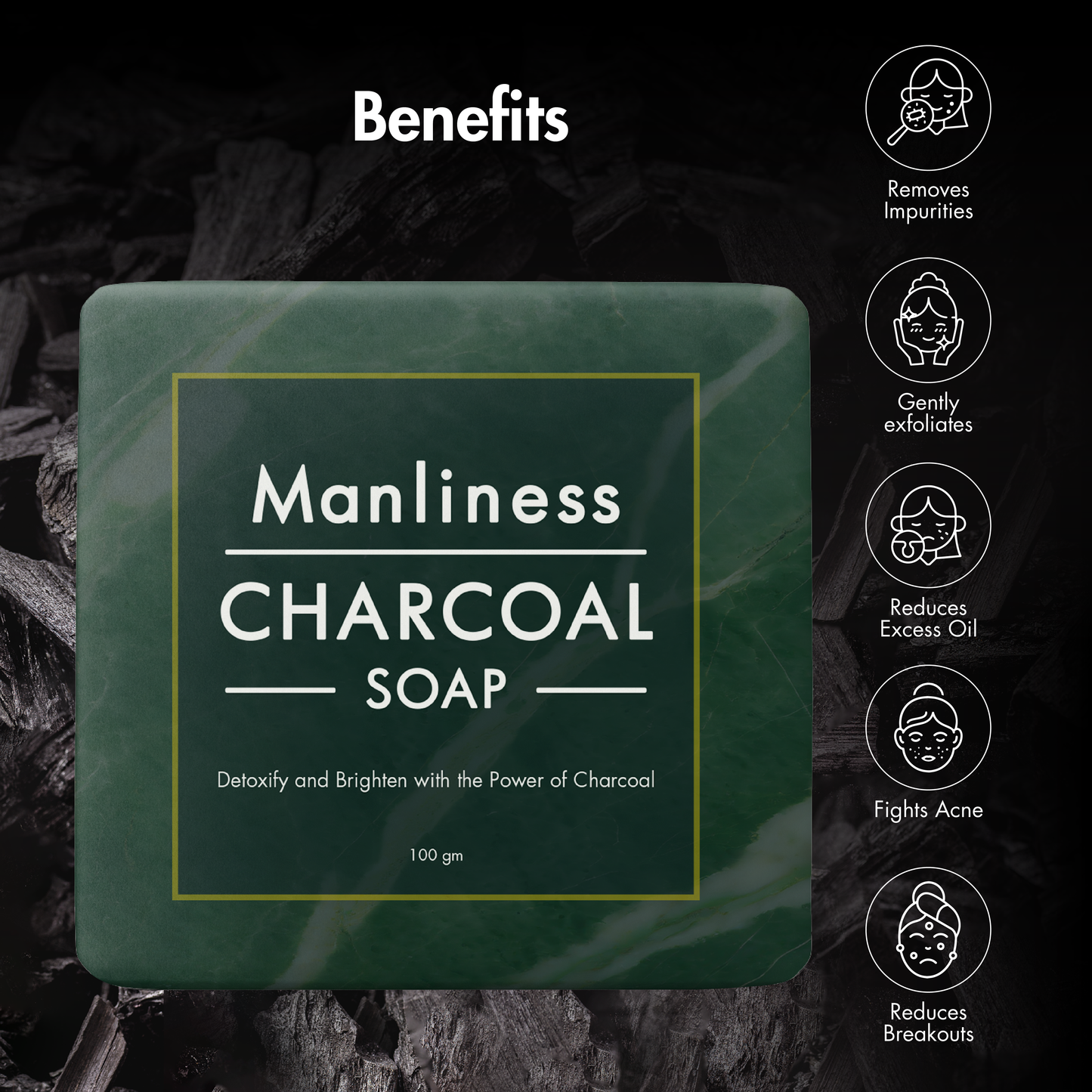Charcoal soap