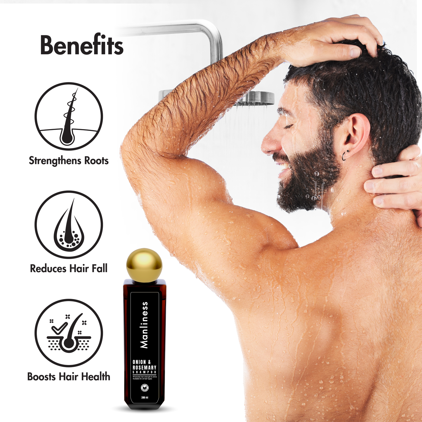 3.MANLINESS MEN+CARE THICK & STRONG 2 IN 1 Shampoo+Conditioner, 200 ml
Paraben free