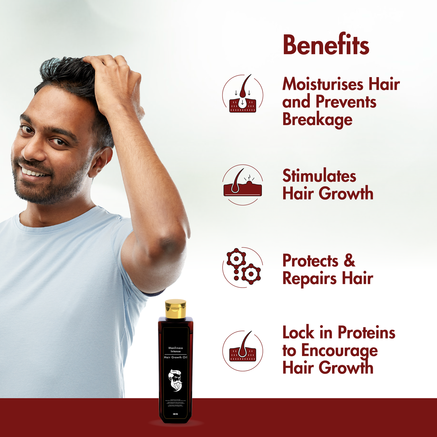 5.MANLINESS INTENSE HAIR GROWTH OIL