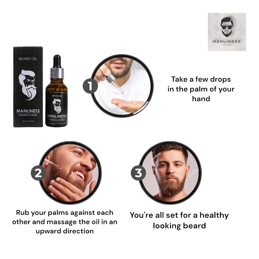 6. MANLINESS BEARD OIL SPRAY (50 ML) INTENSE BEARD GROWTH OIL