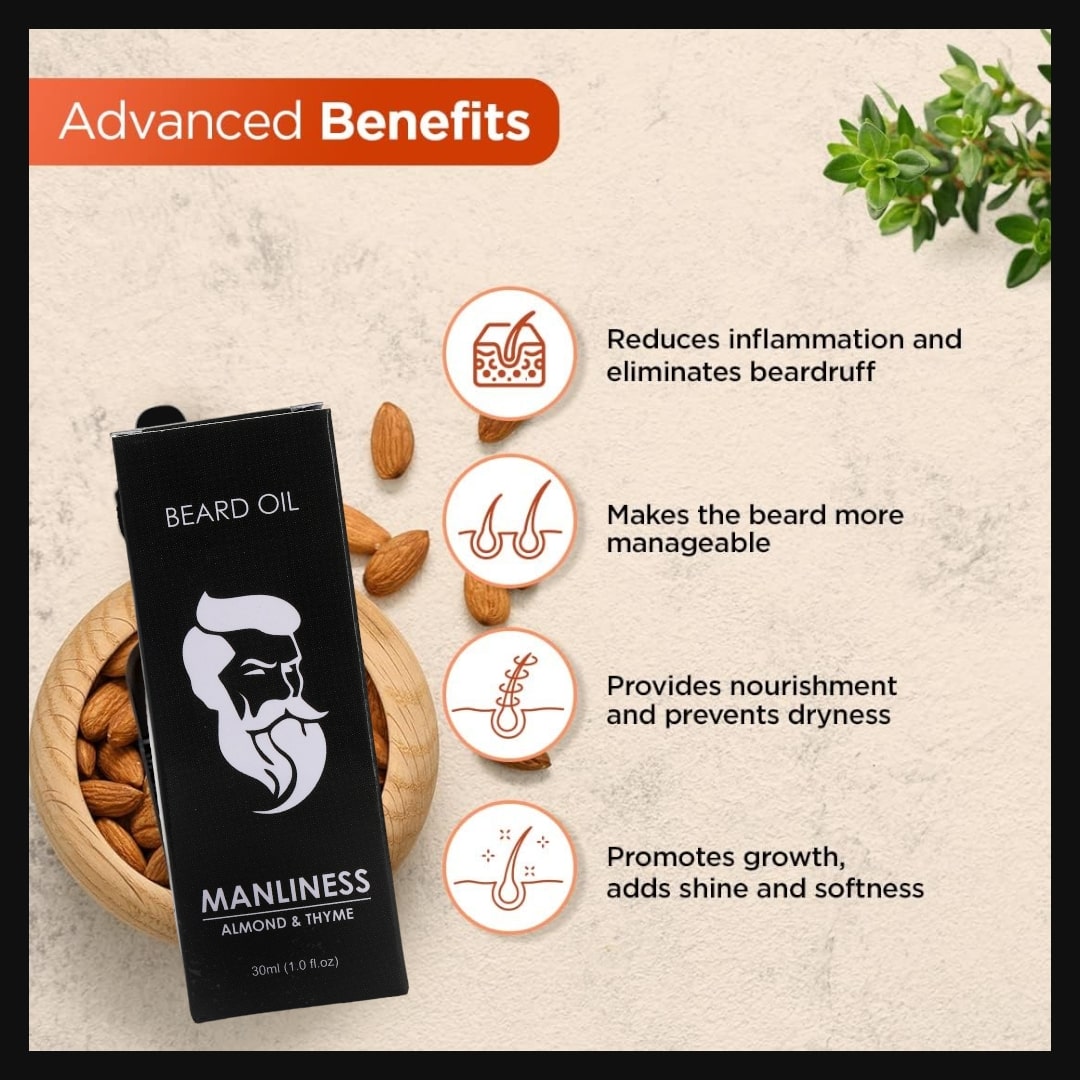 6. MANLINESS BEARD OIL SPRAY (50 ML) INTENSE BEARD GROWTH OIL