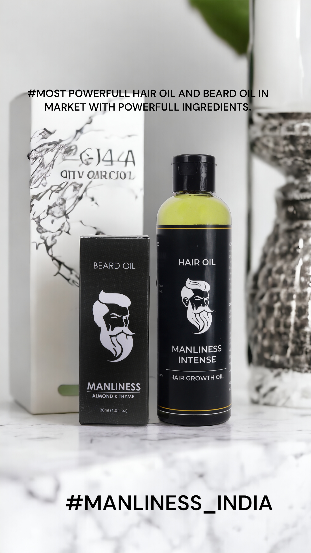Manliness hair oil * Manliness beard oil * Effective Hair and beard oil combo