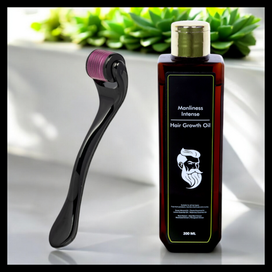 Manliness dermaroller* Manliness hair oil EFFECTIVE COMBO FOR HAIR.