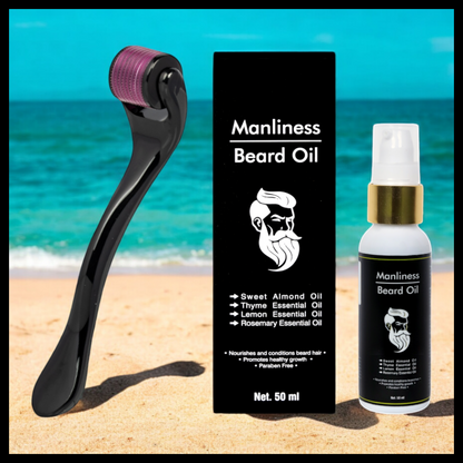2.Combo Manliness dermaroller * Manliness Beard oil spray EFFECTIVE COMBO FOR BEARD .