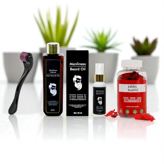 Manliness dermaroller.50 mm*hair*Beard oil *RABBS NUTRI HAIR SKIN AND NAILS GUMMIES.