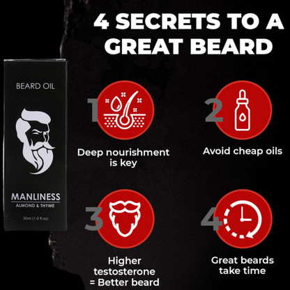 Manliness hair oil * Manliness beard oil * Effective Hair and beard oil combo