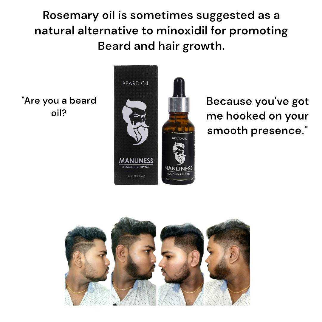Manliness hair oil * Manliness beard oil * Effective Hair and beard oil combo