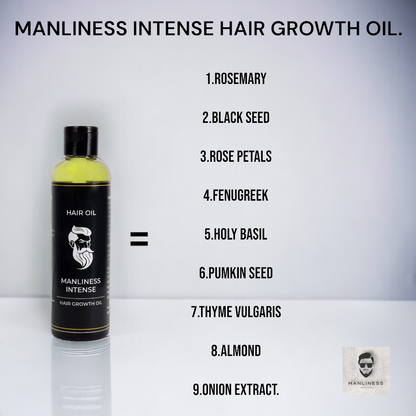 Manliness hair oil * Manliness beard oil * Effective Hair and beard oil combo