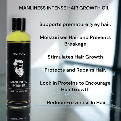 Manliness hair oil * Manliness beard oil * Effective Hair and beard oil combo